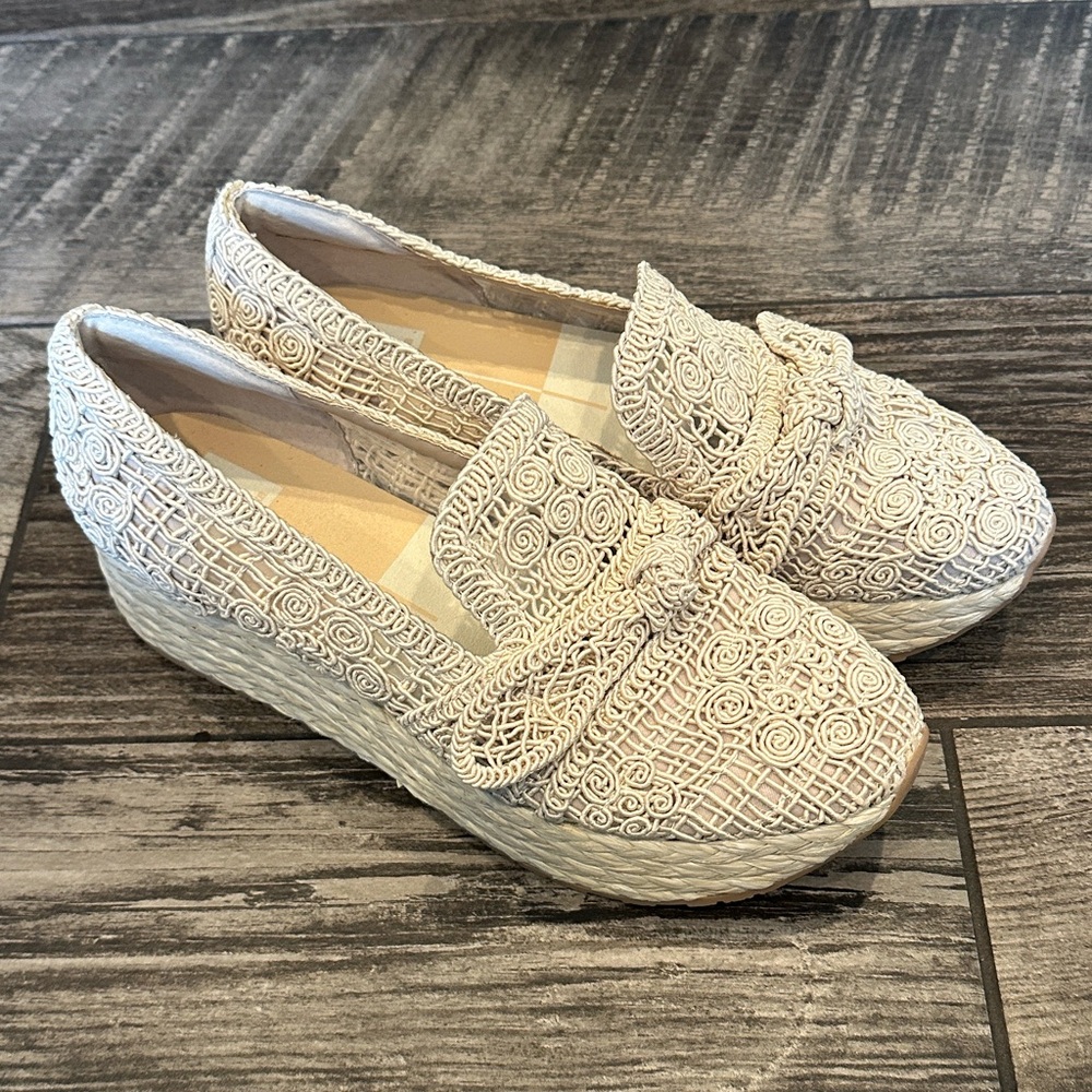 Dolce Vita Jaka Espadrille Loafer Cream Shoes NEW